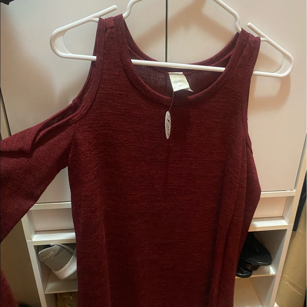 Open shoulder sweater